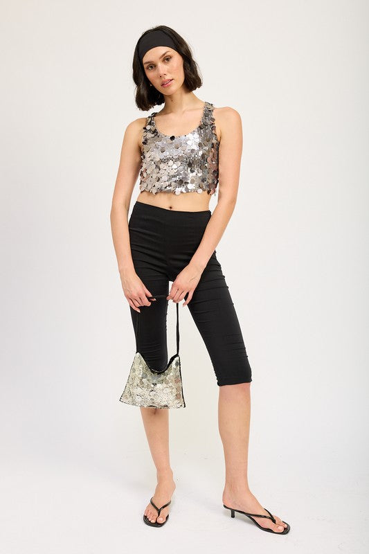 SEQUIN RACER BACK TOP